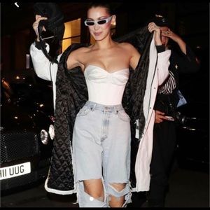 Super cute revolve satin white corset